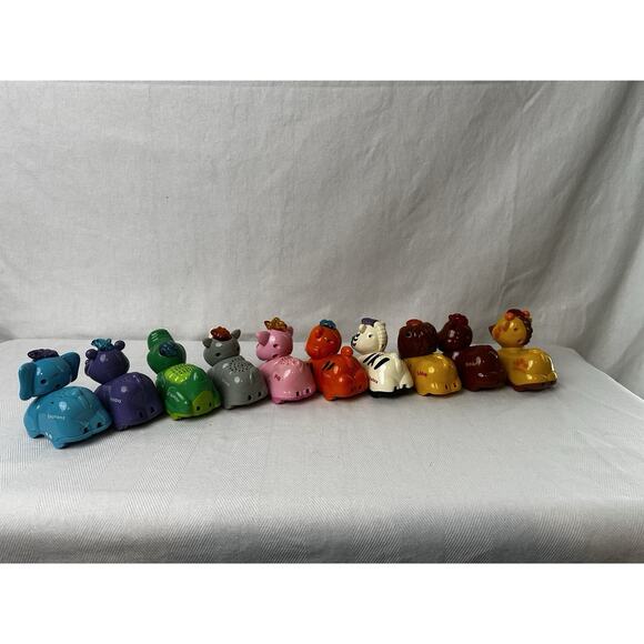 Lot of 10 VTech Go Go Smart Wheels Animals, Zebra, Lion, Bear, Hippo, Rhino, Pig - Picture 5 of 8